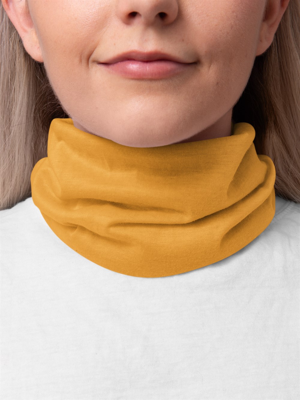 Turuncu Düz Renk Kadın Bandana Saç Bandı Toka Boyunluk