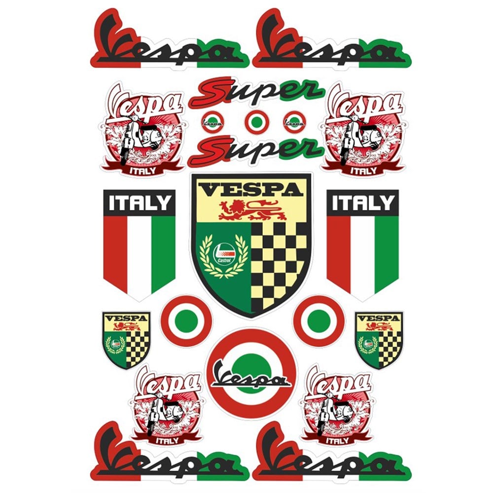 Vespa Italy Sticker Seti 