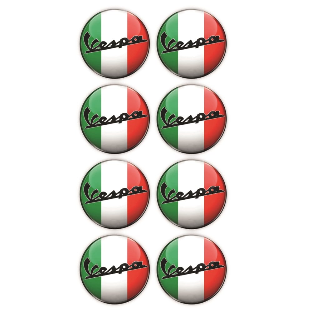 Vespa Logo 8'li Koruma Takozu 3D Sticker Etiket 