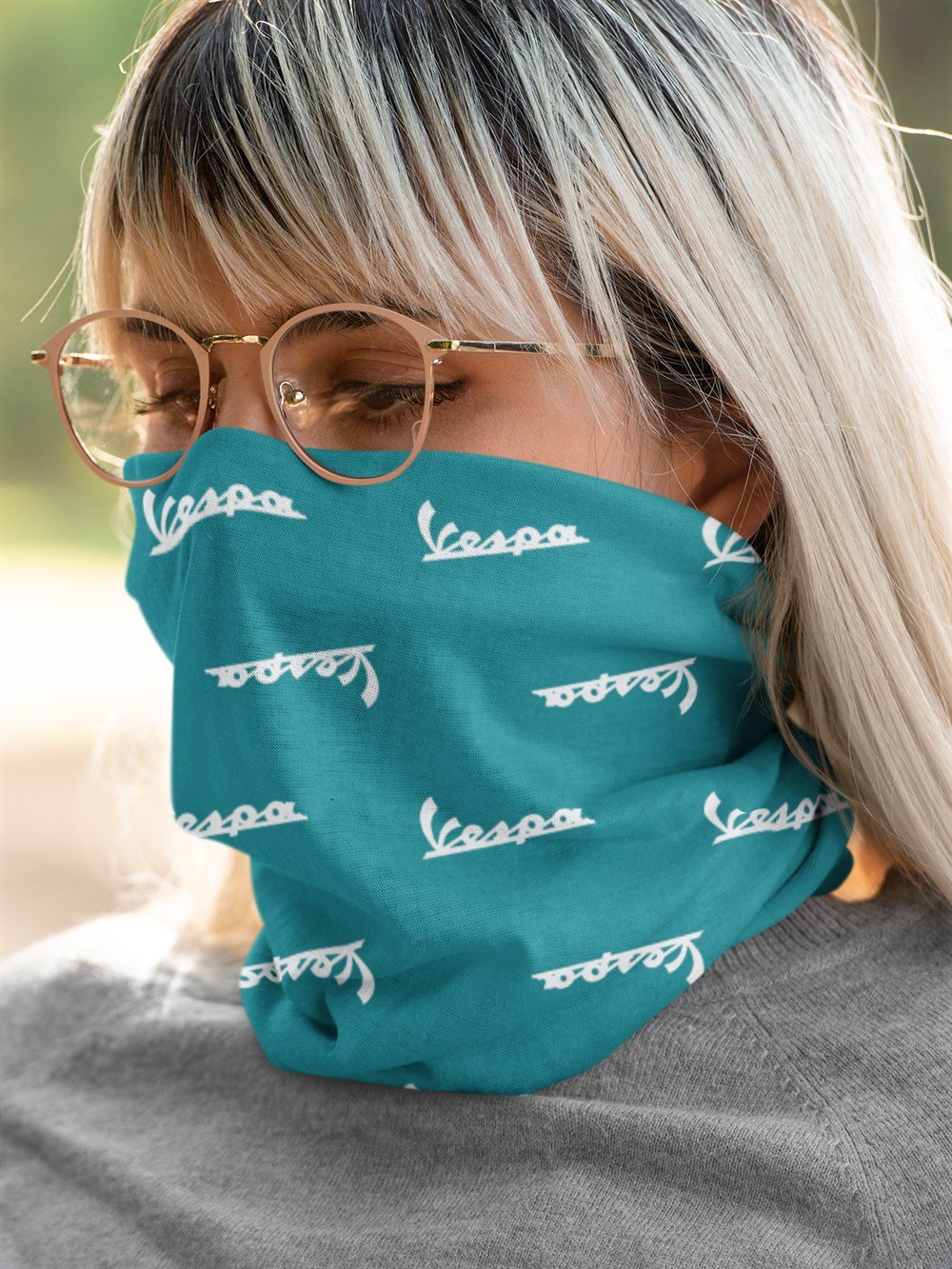 Vespa Petrol Mavisi Renkli Bandana