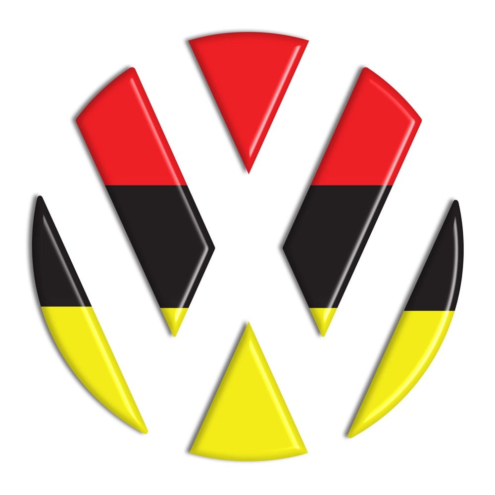 Volkswagen Logo Alman Bayrağı 3D İç Sticker 