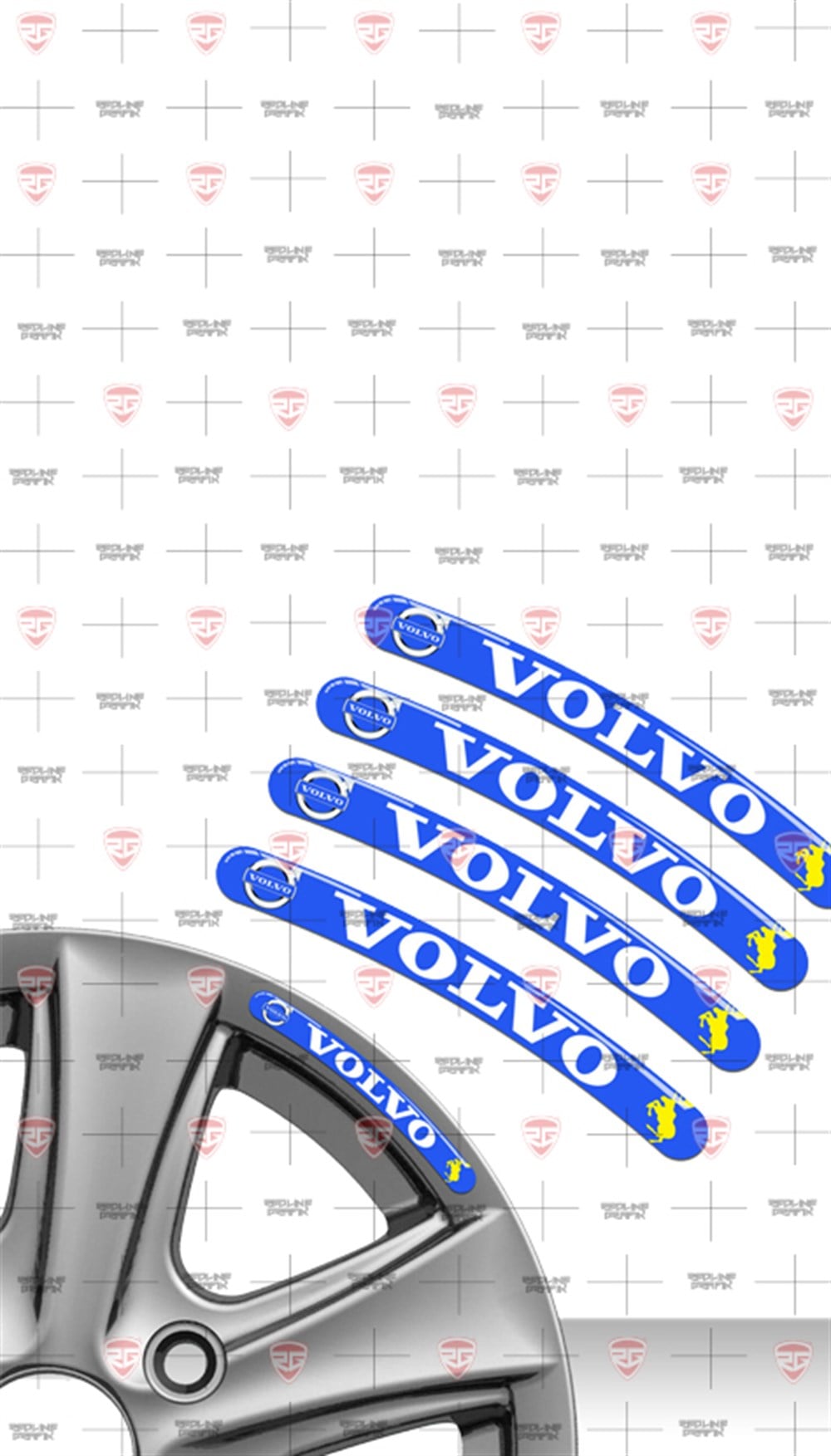 Volvo 16 Adet 3D Damla Jant Şeridi