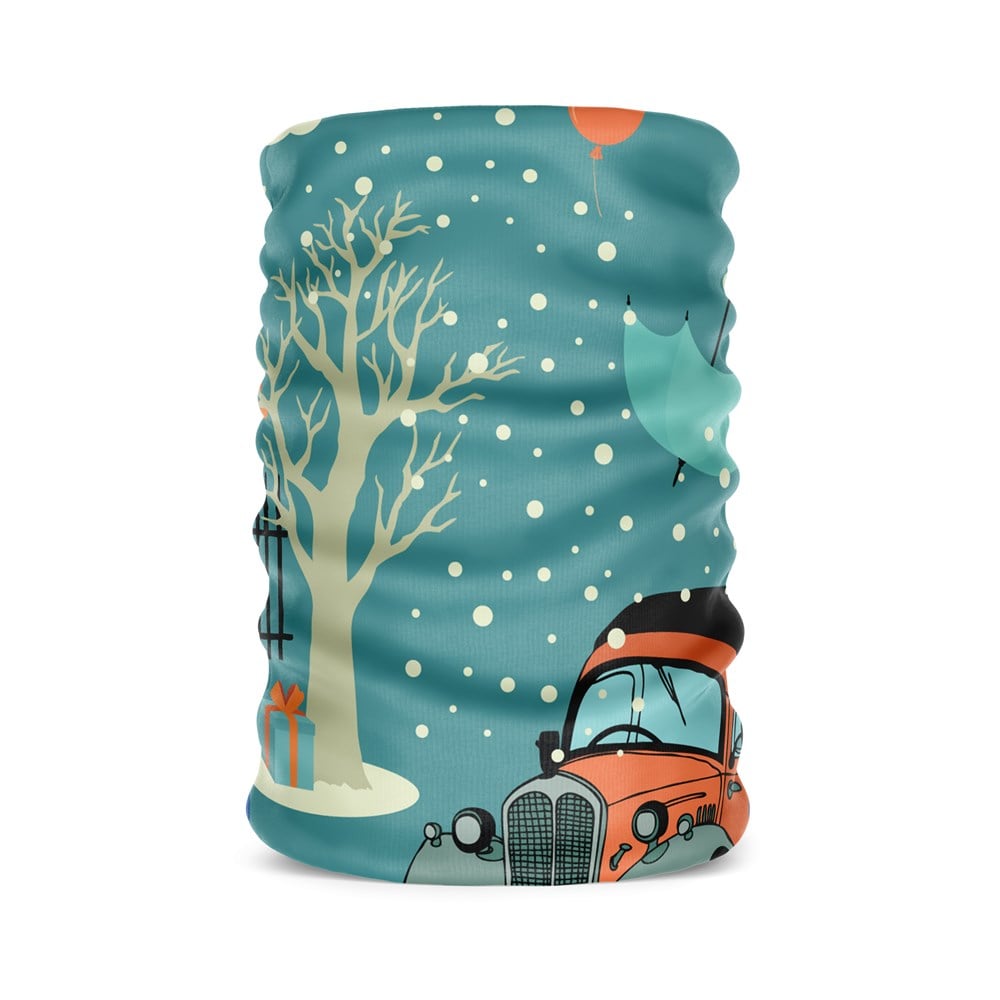 Wınter Kış Desenli Kadın Bandana Saç Bandı Toka Boyunluk