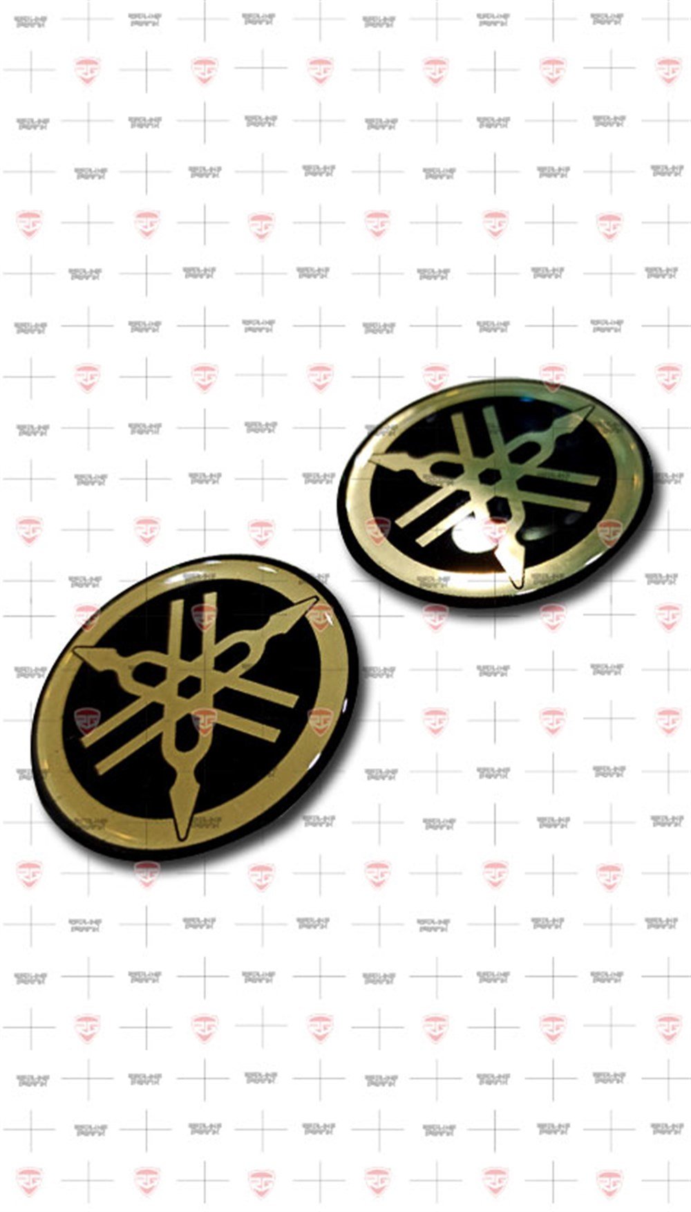 Yamaha 2'li 3D Altın Damla Sticker 