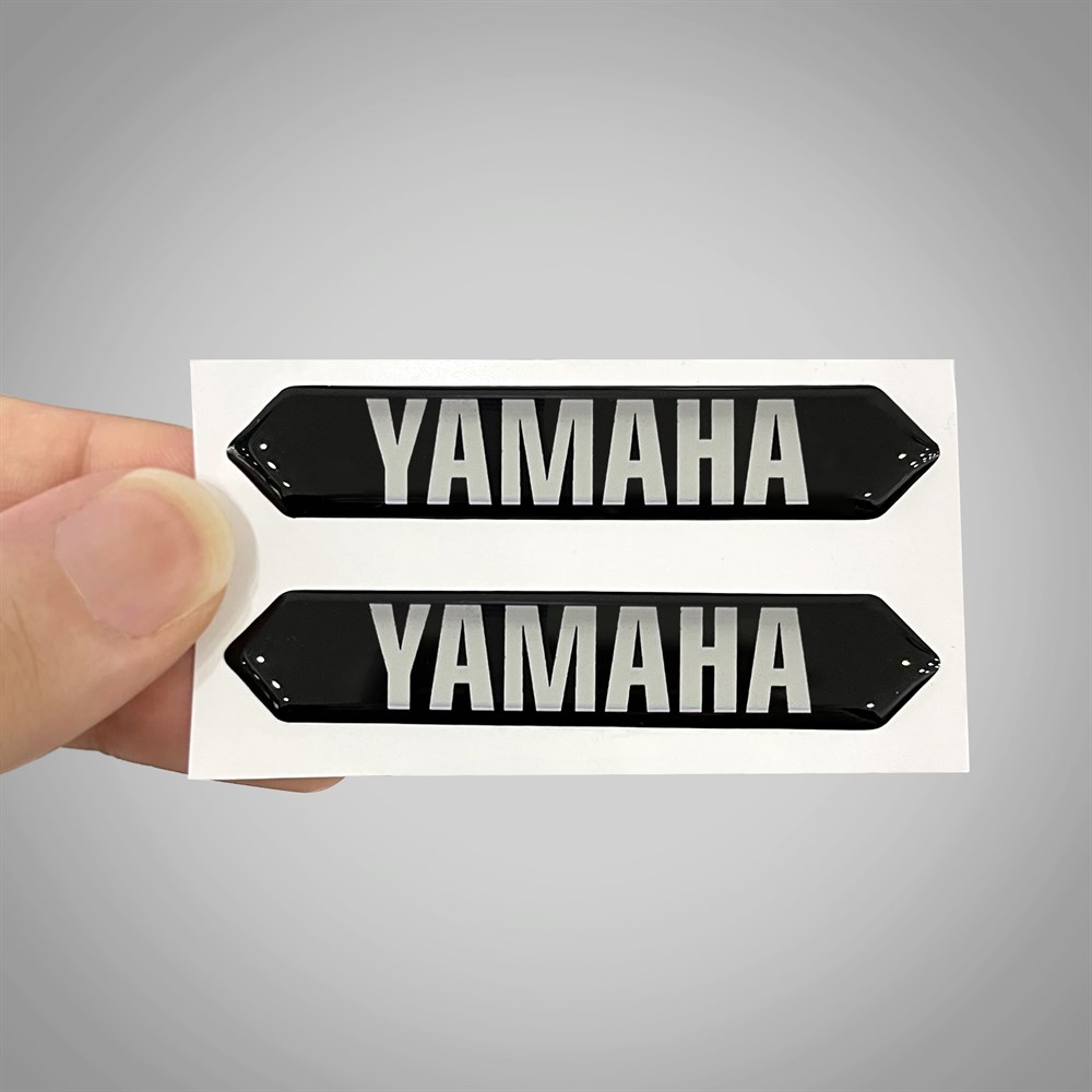 Yamaha 3D Gümüş Arma Sticker Yapıştırma 2 Adet