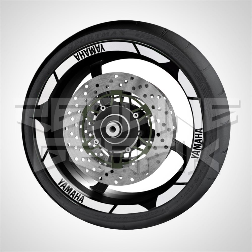 YAMAHA FOSFORLU REFLEKTİF JANT ŞERİDİ GÜMÜŞ BEYAZ