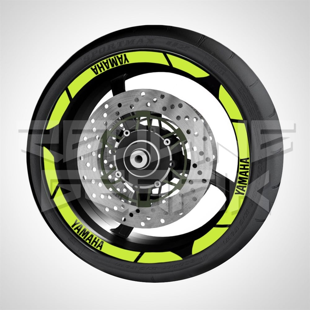 YAMAHA FOSFORLU REFLEKTİF JANT ŞERİDİ FLORASAN SARI
