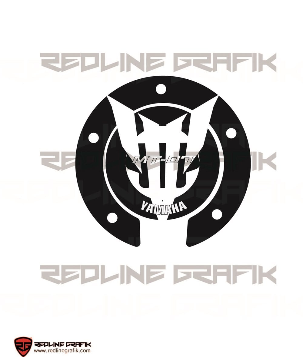 Yamaha MT-07 Beyaz Depo Kapak Pad Sticker