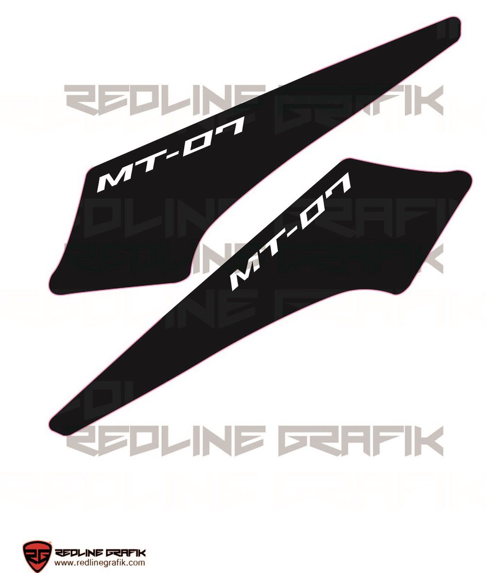 Yamaha Mt 07 Beyaz Yan Pad Sticker