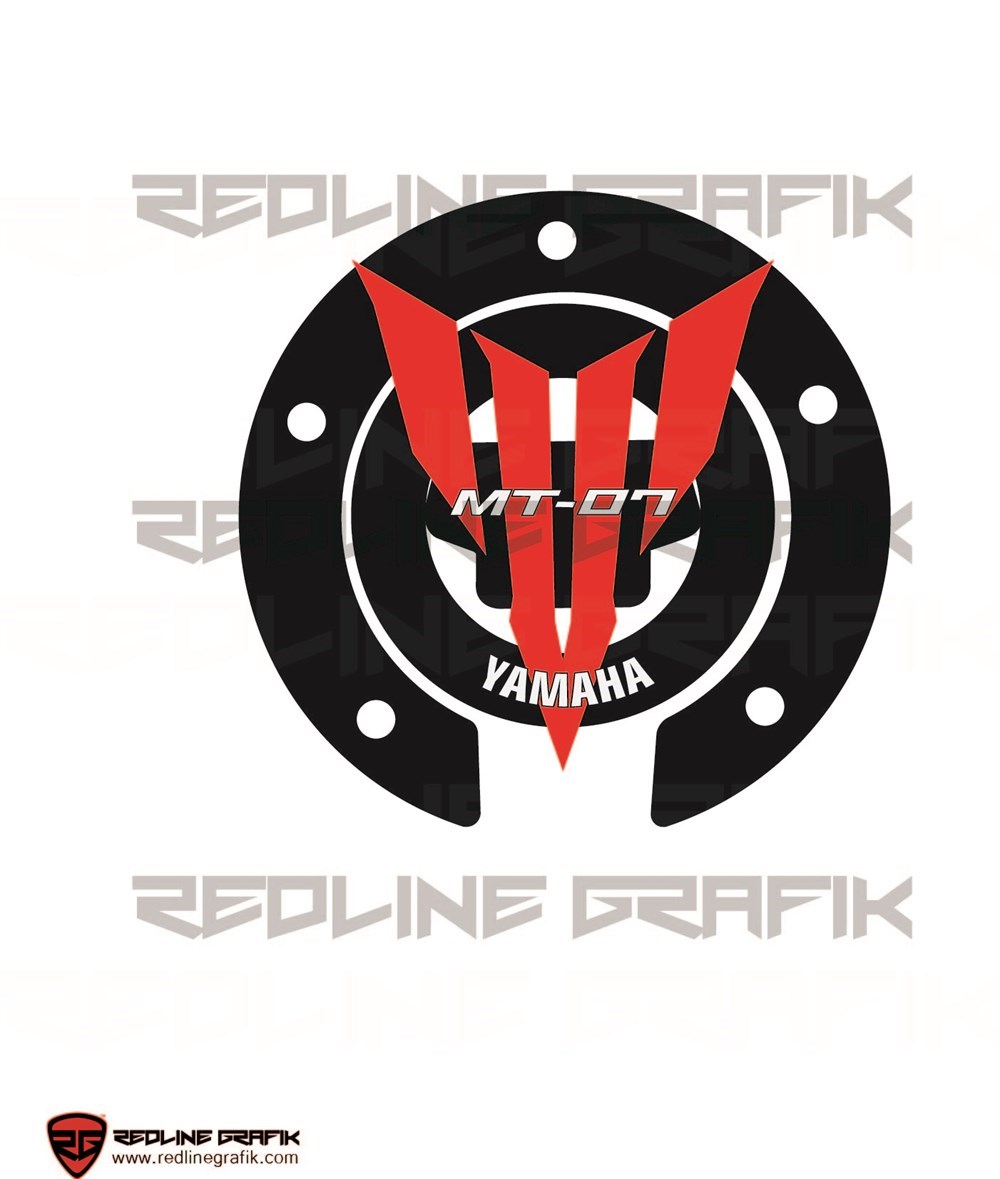 Yamaha MT-07 Kırmızı Depo Kapak Pad Sticker