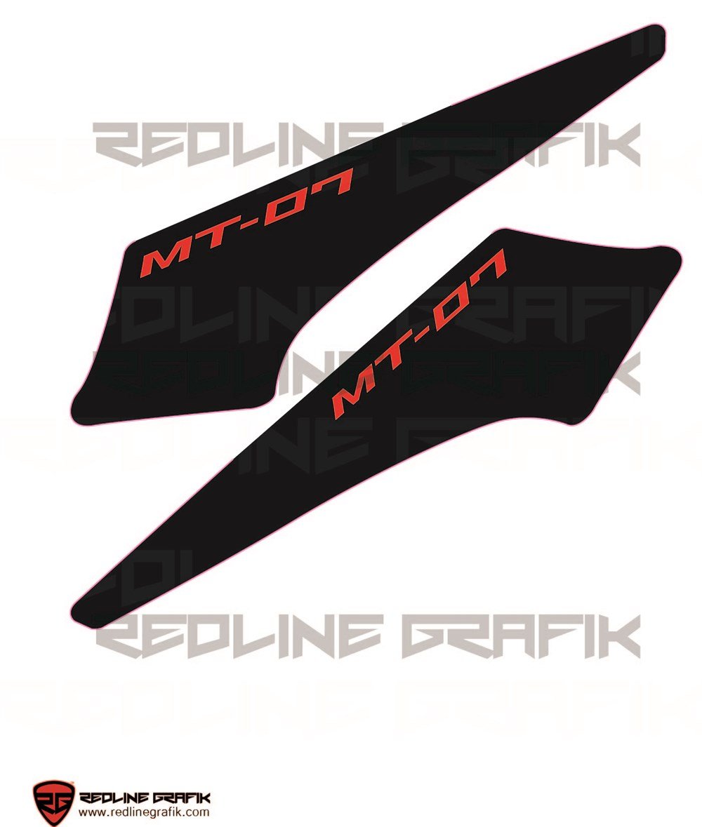 Yamaha Mt 07 Kırmızı Yan Pad Sticker