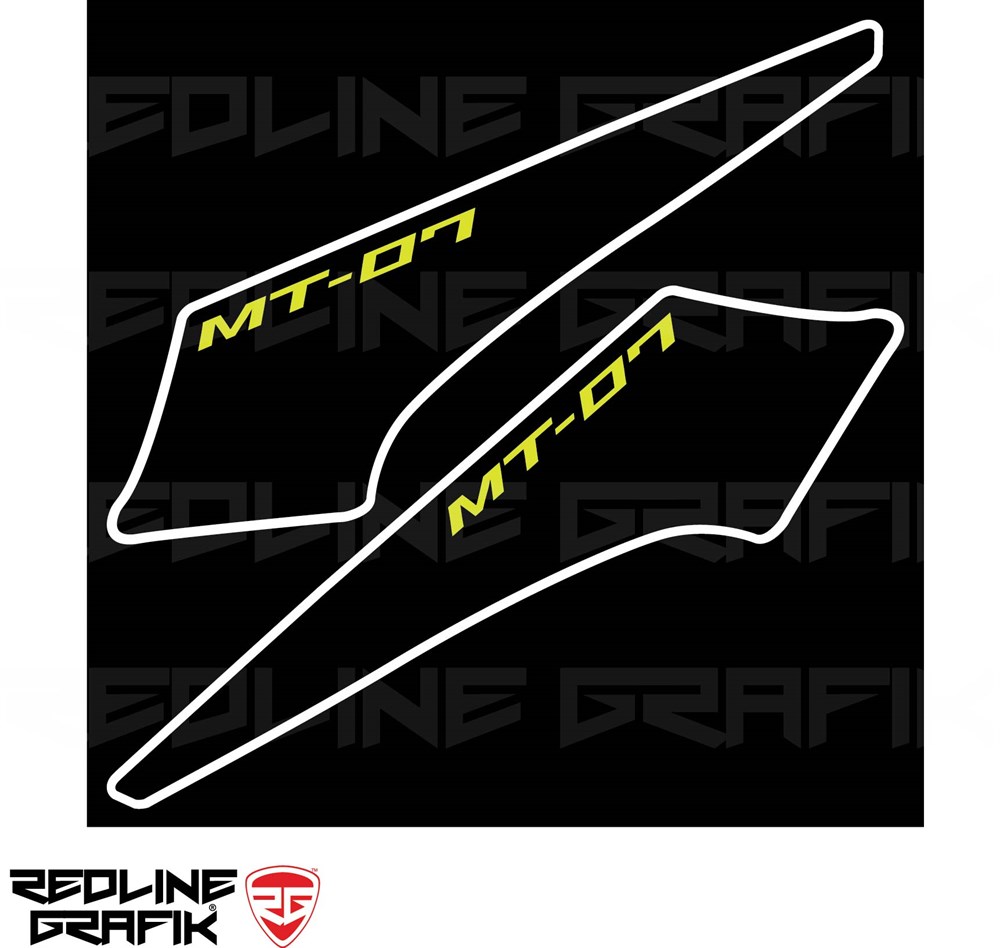 Yamaha Mt 07 Sarı Yan Pad Sticker
