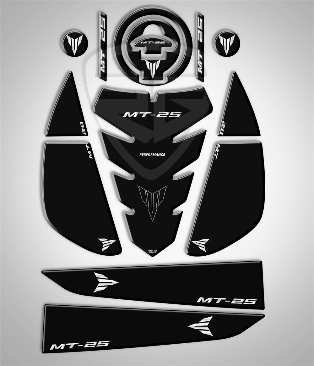 YAMAHA MT 25 2020-2021 5'Li FULL SET SİYAH