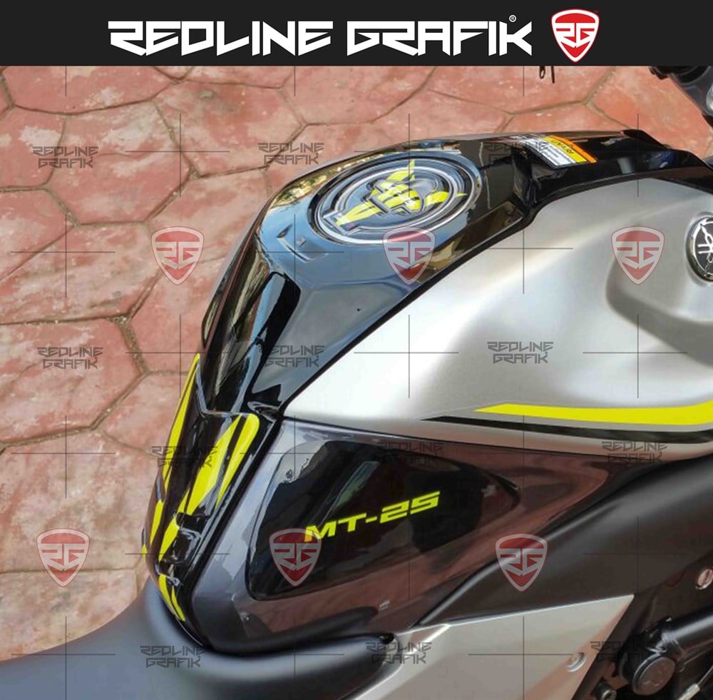 Yamaha Mt 25 Özel Tank Pad Seti Neon Siyah
