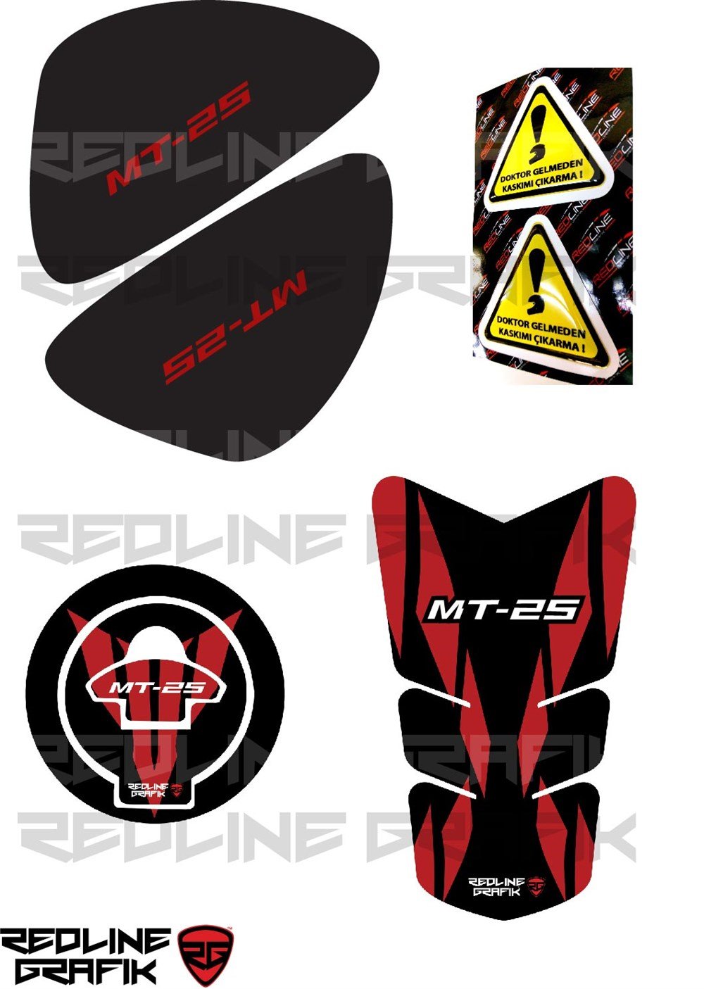 Yamaha Mt 25 Tank Pad Seti Kırmızı