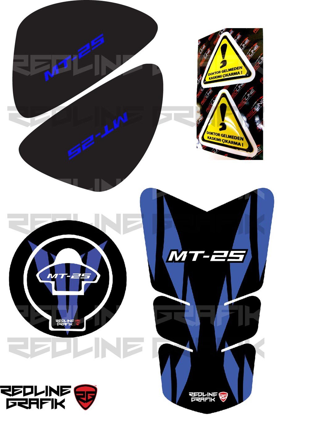 Yamaha Mt 25 Tank Pad Seti Mavi