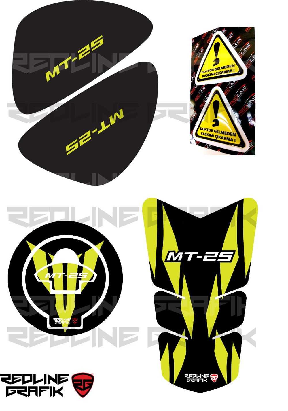 Yamaha Mt 25 Yeni Versiyon Tank Pad Seti Neon