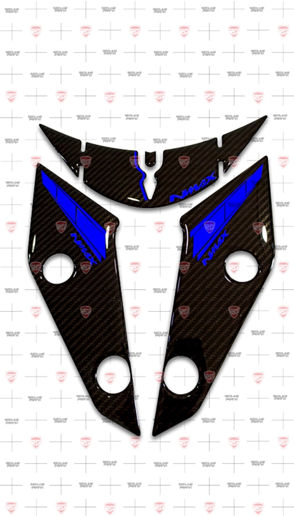 Yamaha N Max Ön Çamurluk Koruma Pad Karbon Desen Lacivert