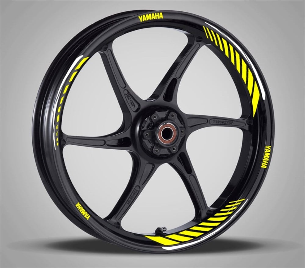 Yamaha Neon Sarı Beyaz Jant Şerit Takımı