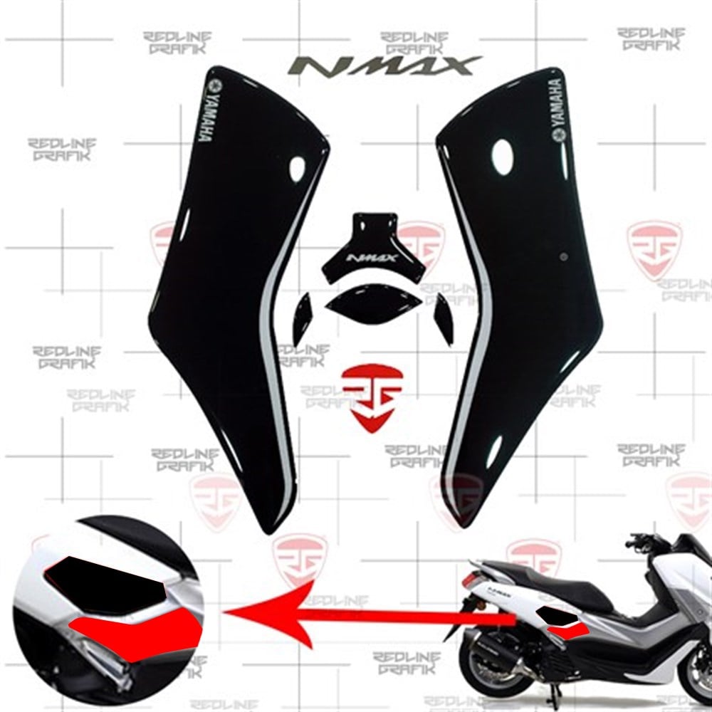 Yamaha NMax 155 Yan Pad seti Beyaz Siyah