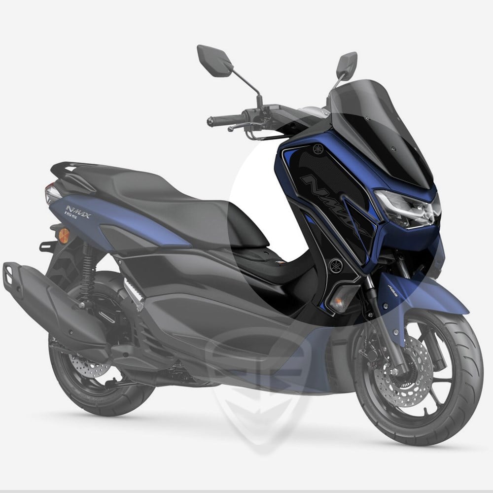 Yamaha NMax 2021 Model Kafa Grenaj Pad ve Sinyal Grenaj Pad Koruyucu Siyah-Mavi