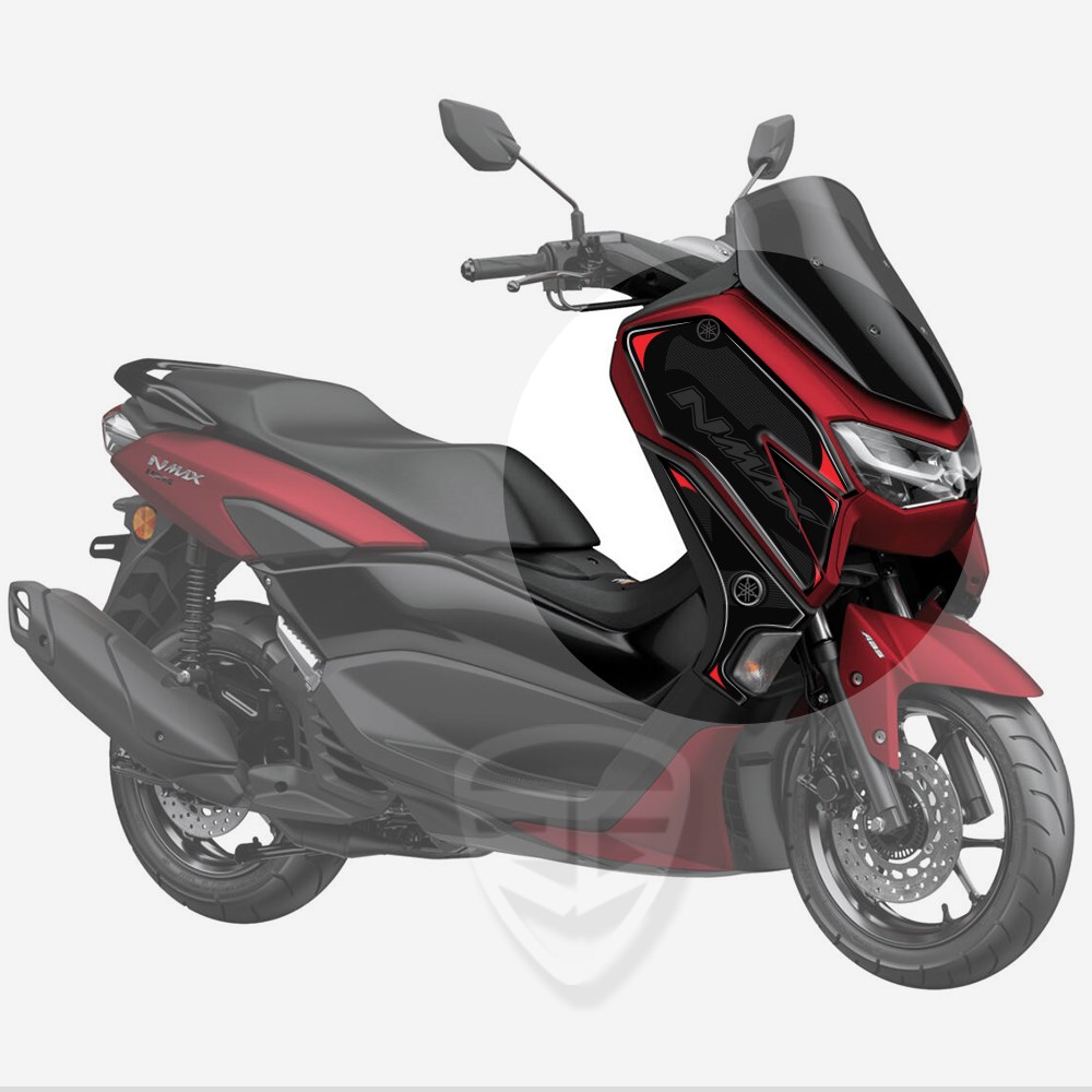 Yamaha NMax 2021 Model Kafa Grenaj Pad ve Sinyal Grenaj Pad Koruyucu Siyak-Kırmızı
