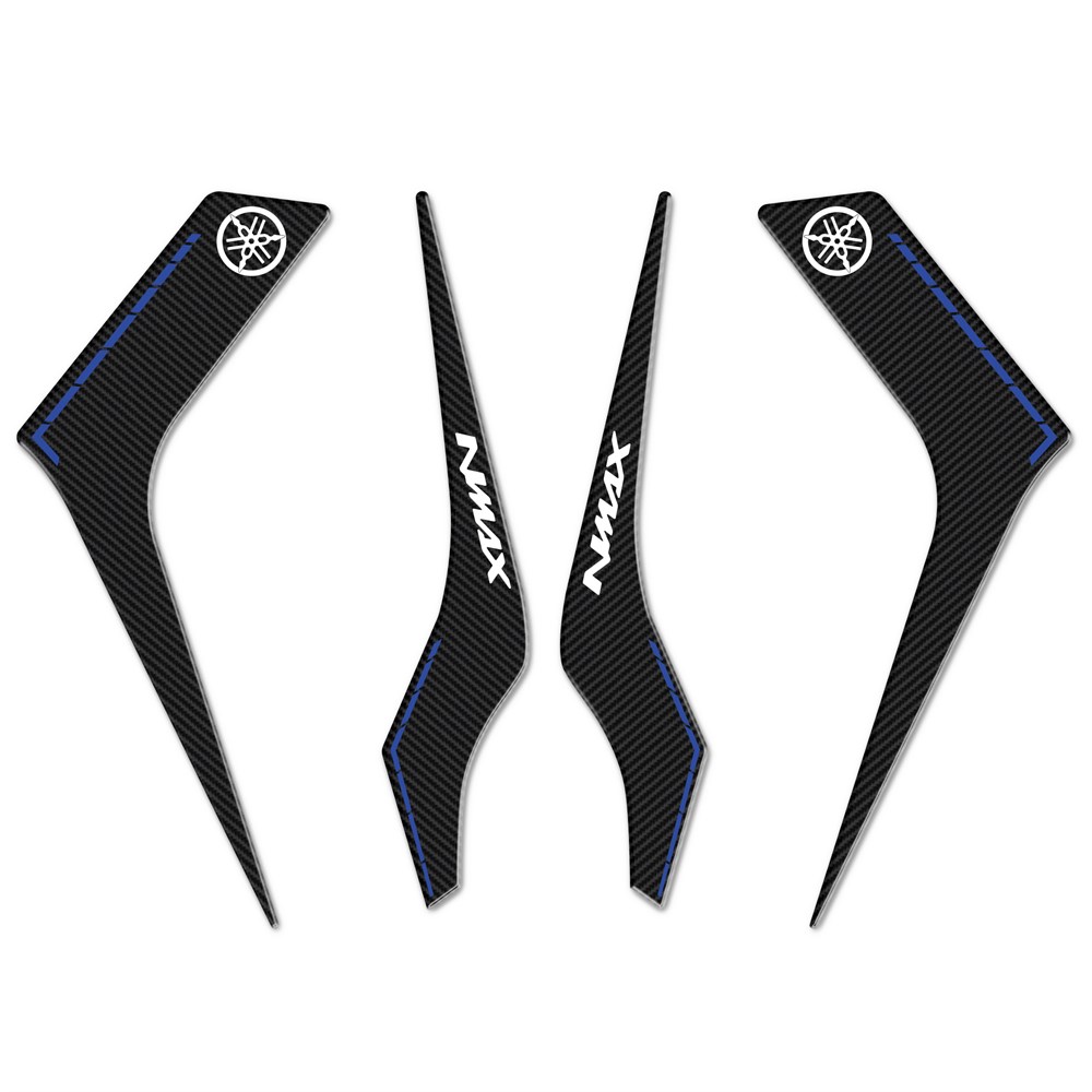 Yamaha NMax Büyük Yan Pad Koruyucu Set Karbon Mavi