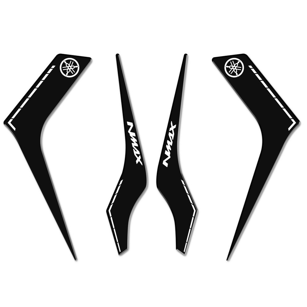 Yamaha NMax Büyük Yan Pad  Koruyucu Set Siyah-Beyaz