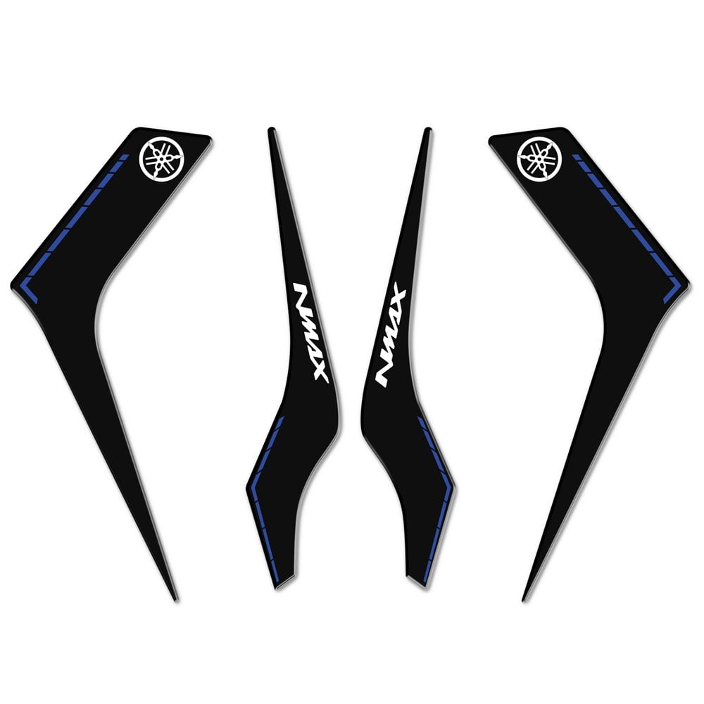 Yamaha NMax Büyük Yan Pad  Koruyucu Set Siyah Mavi