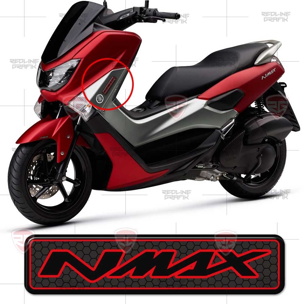 Yamaha Nmax Sticker Kırmızı Kabartmalı  2 Adet Ücretsiz Kargo