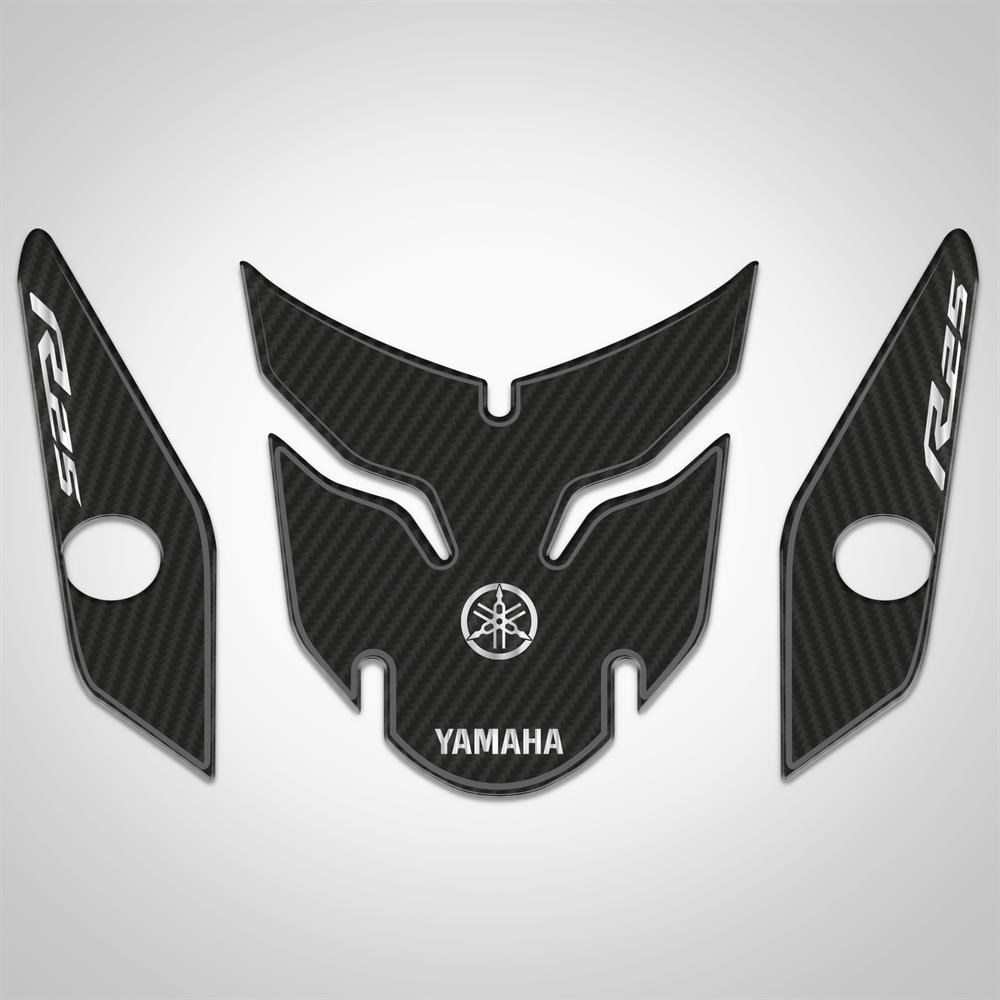 Yamaha R 25 Karbon desen Çamurluk Pad Set