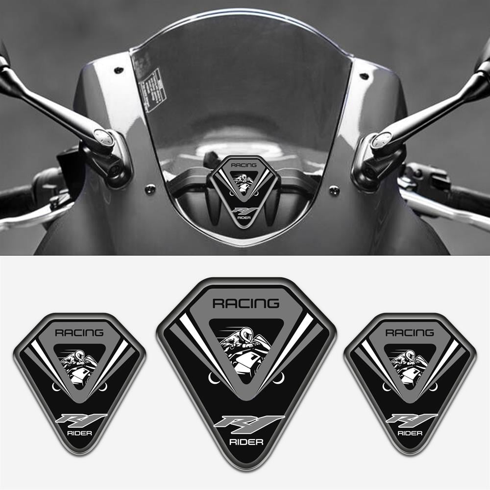Yamaha R1 Üçlü Siyah Gri 3D sticker 