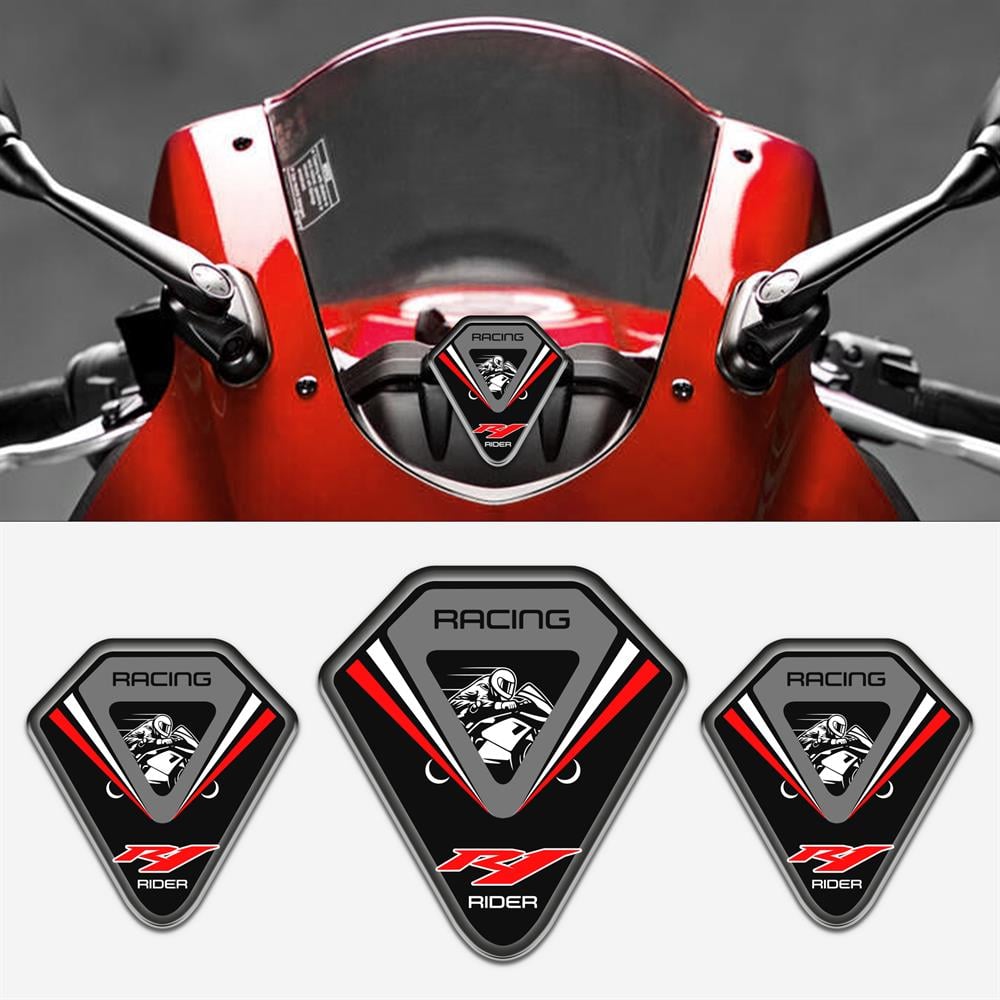 Yamaha R1 Üçlü Siyah Kırmızı 3D sticker 