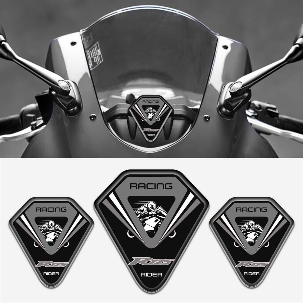 Yamaha R125 Üçlü Siyah Gri 3D sticker 