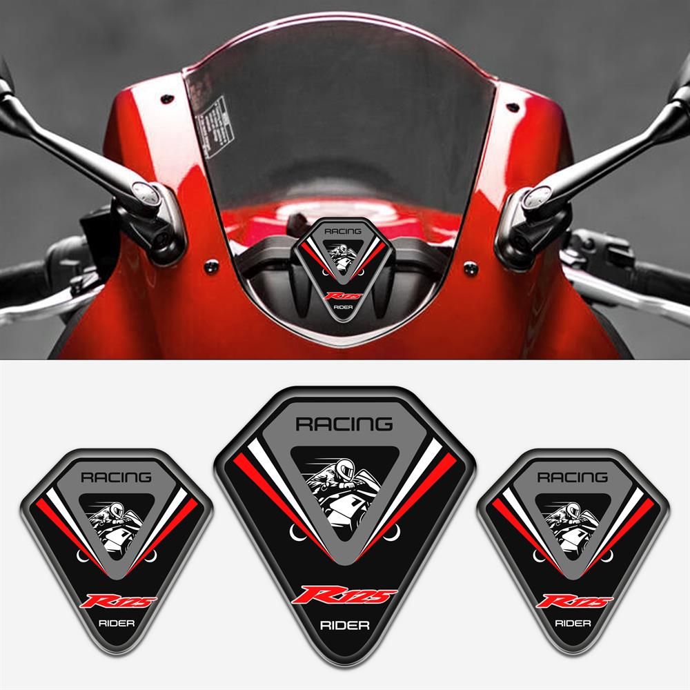 Yamaha R125 Üçlü Siyah Kırmızı 3D sticker 