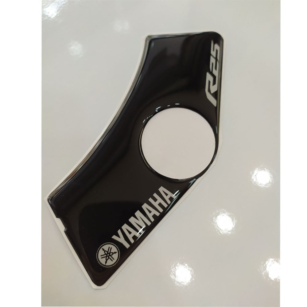 Yamaha R25 Beyaz Yazılı Siyah Mesnet Pad Gidon Pad