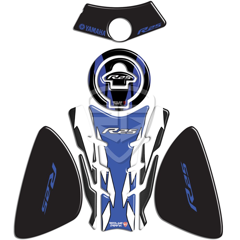 Yamaha R25 Eski Kasa Tank Pad Set Mavi
