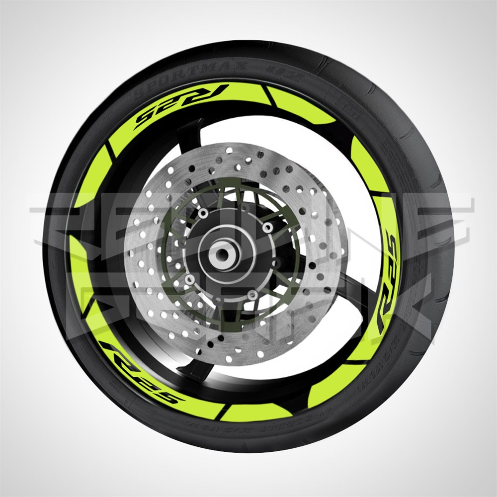 YAMAHA R25 FOSFORLU REFLEKTİF JANT ŞERİDİ FLORASAN SARI