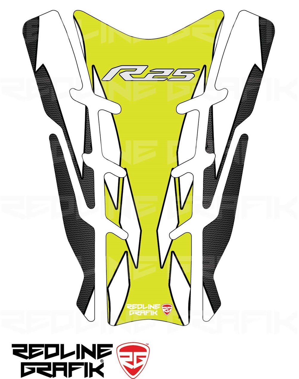 Yamaha R25 Neon Sarı Tank Pad