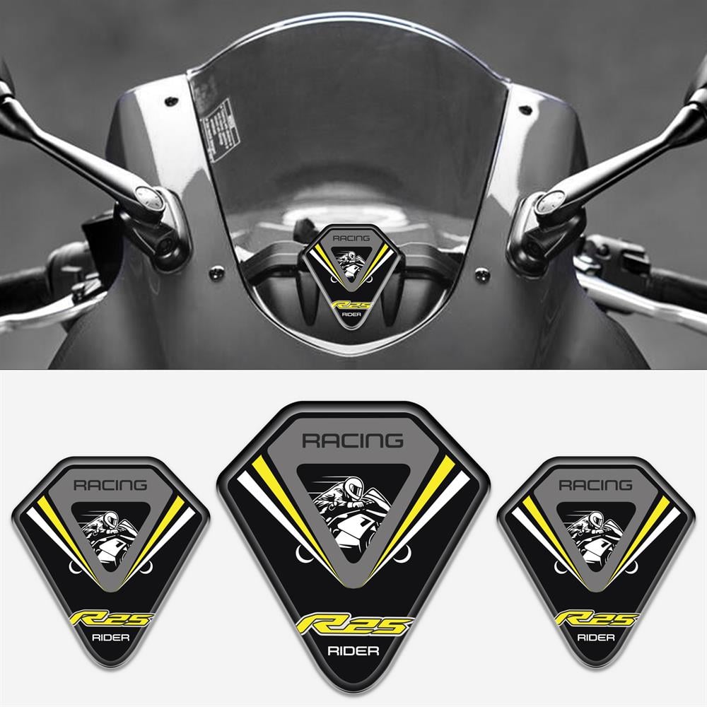 Yamaha R25 Üçlü Siyah Sarı 3D sticker 