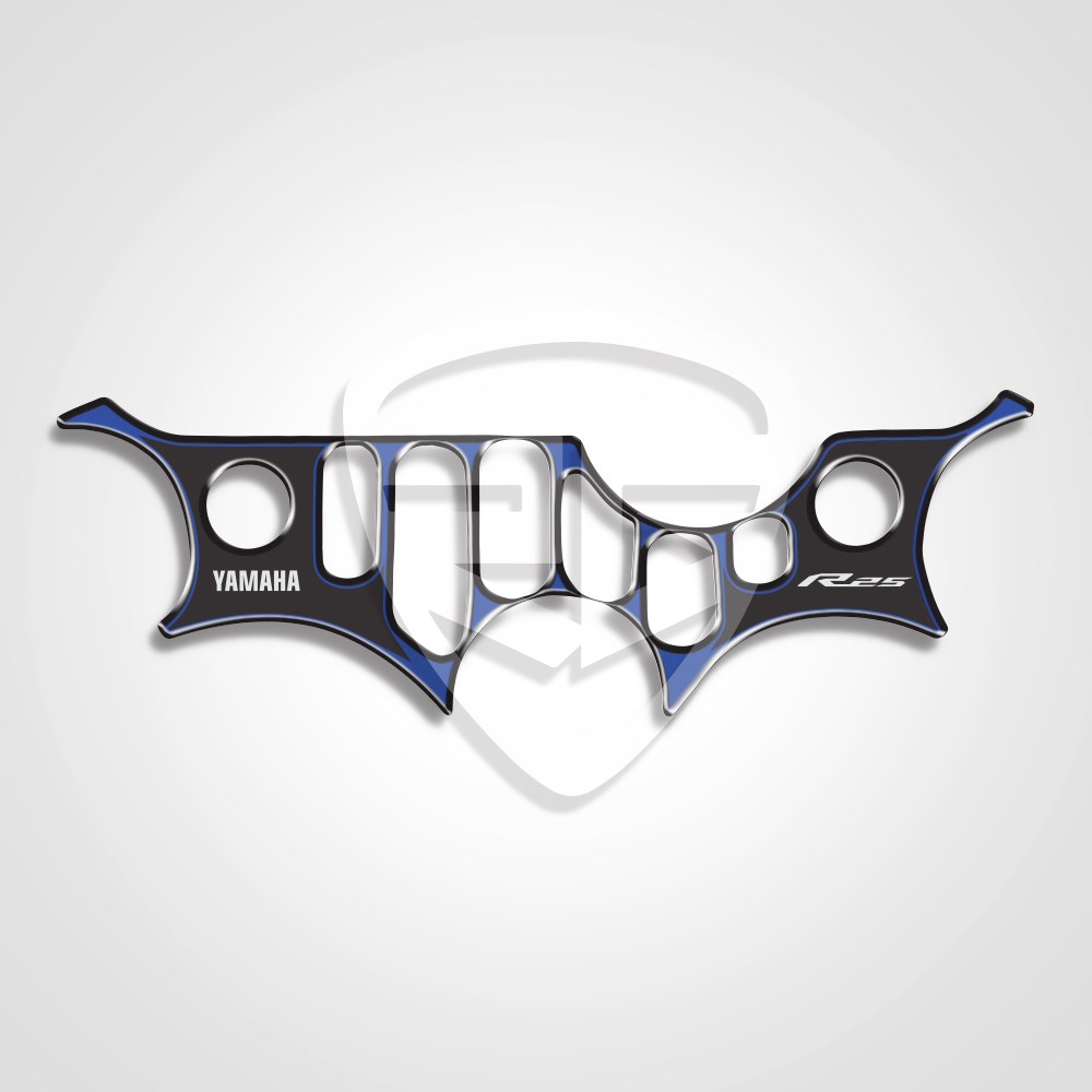 Yamaha R25 Yeni Kasa Gidon Pad Mavi-Siyah