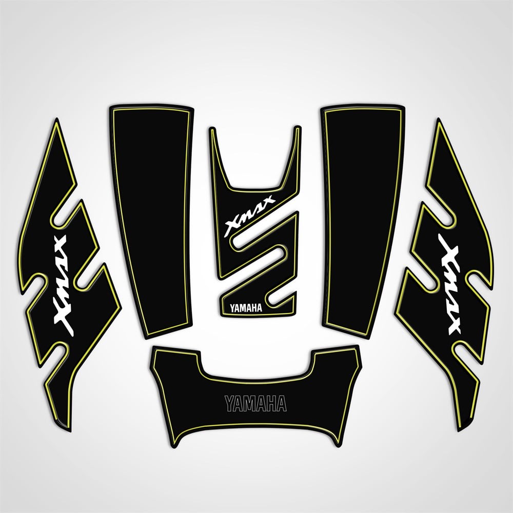 Yamaha Xmax 2014-2017 Tank-Yan Pad Set Siyah Sarı