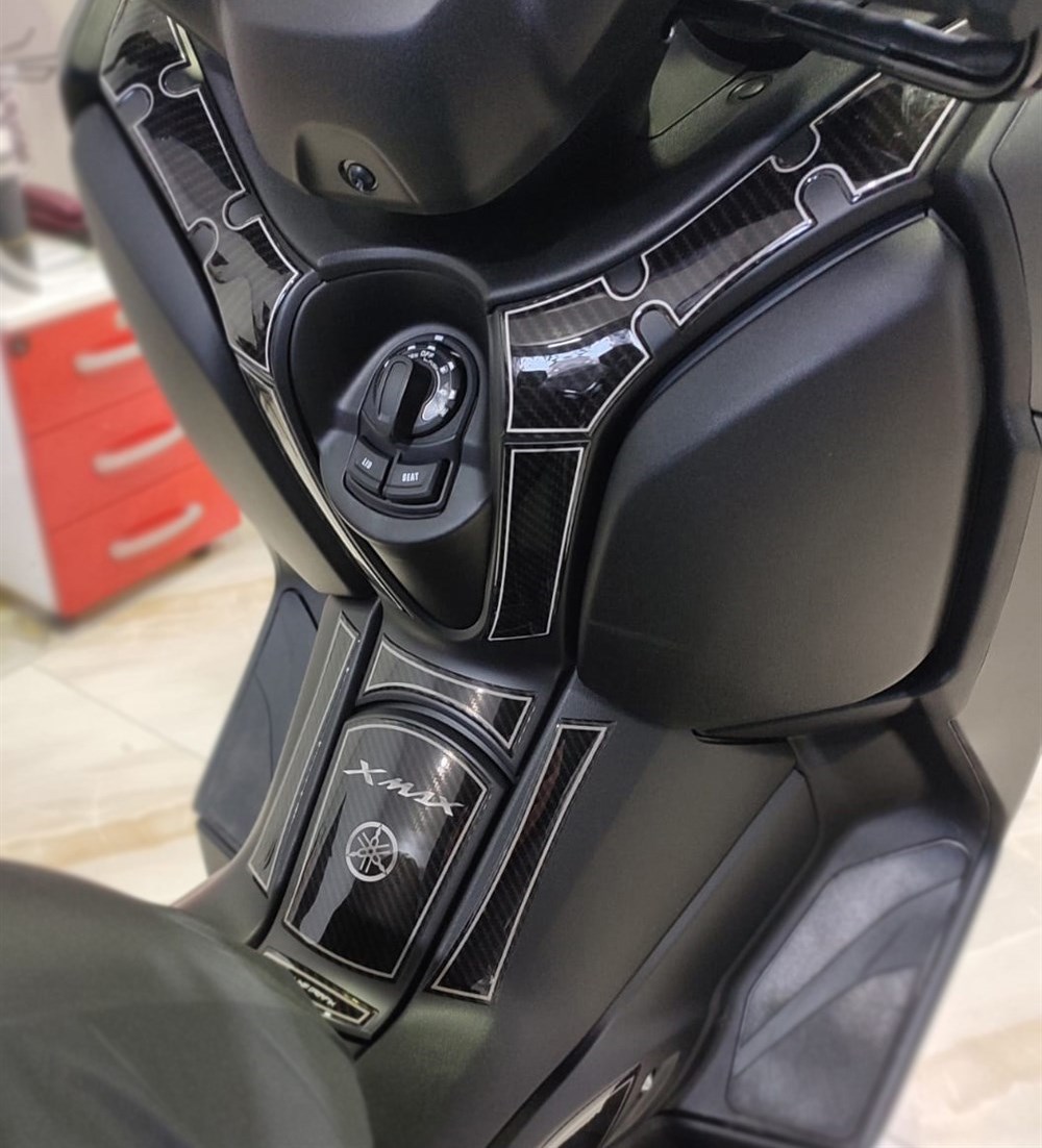 Yamaha Xmax 2018-2021 Karbon desen Tank Pad ve Torpido Pad Set