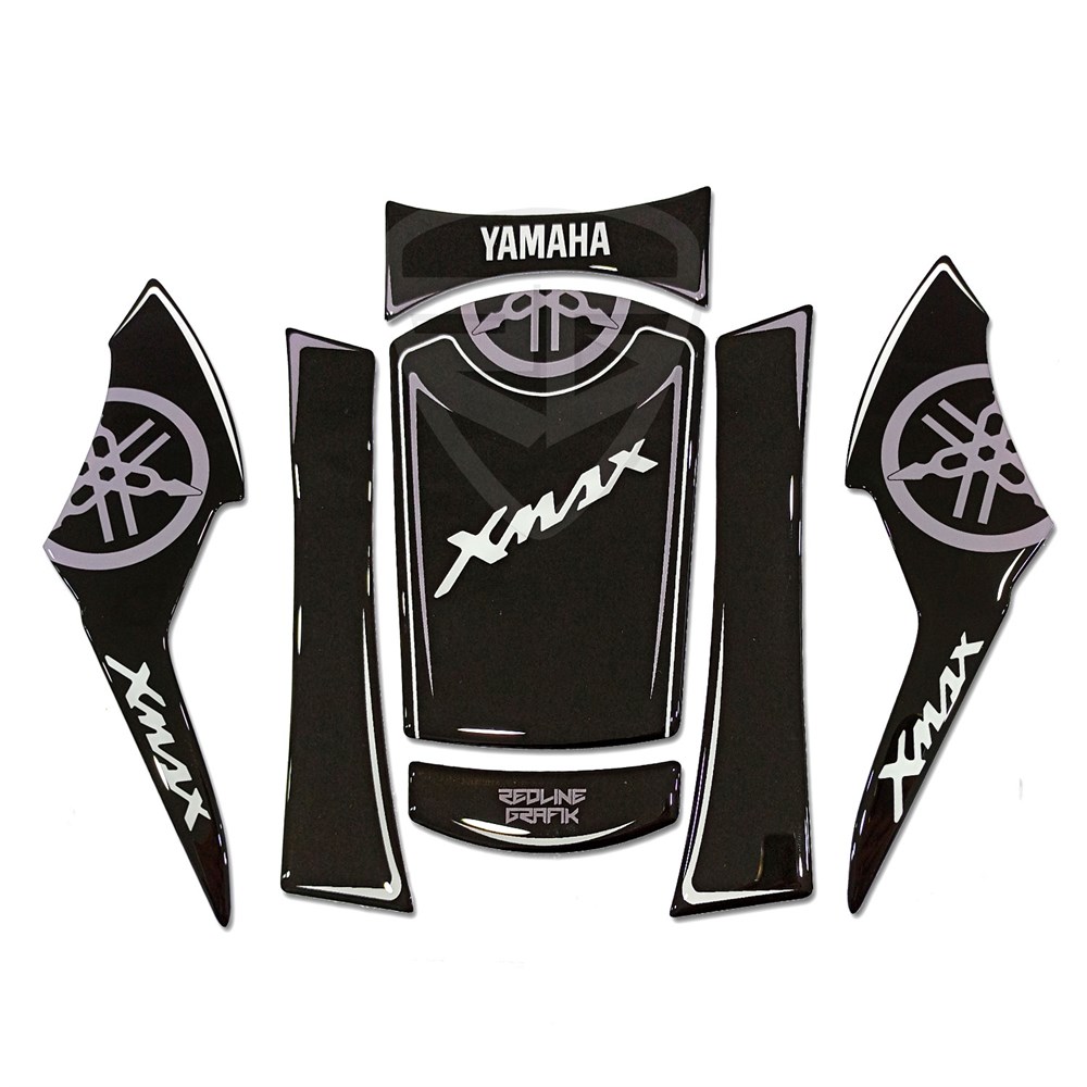 Yamaha Xmax 2018 Tank Pad Seti Siyah Beyaz