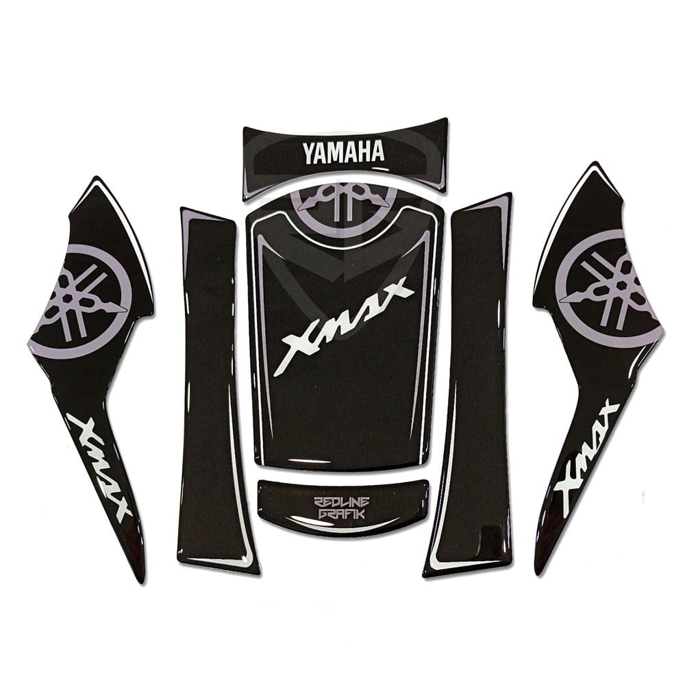 Yamaha Xmax 2018 Tank Pad Seti Siyah Beyaz