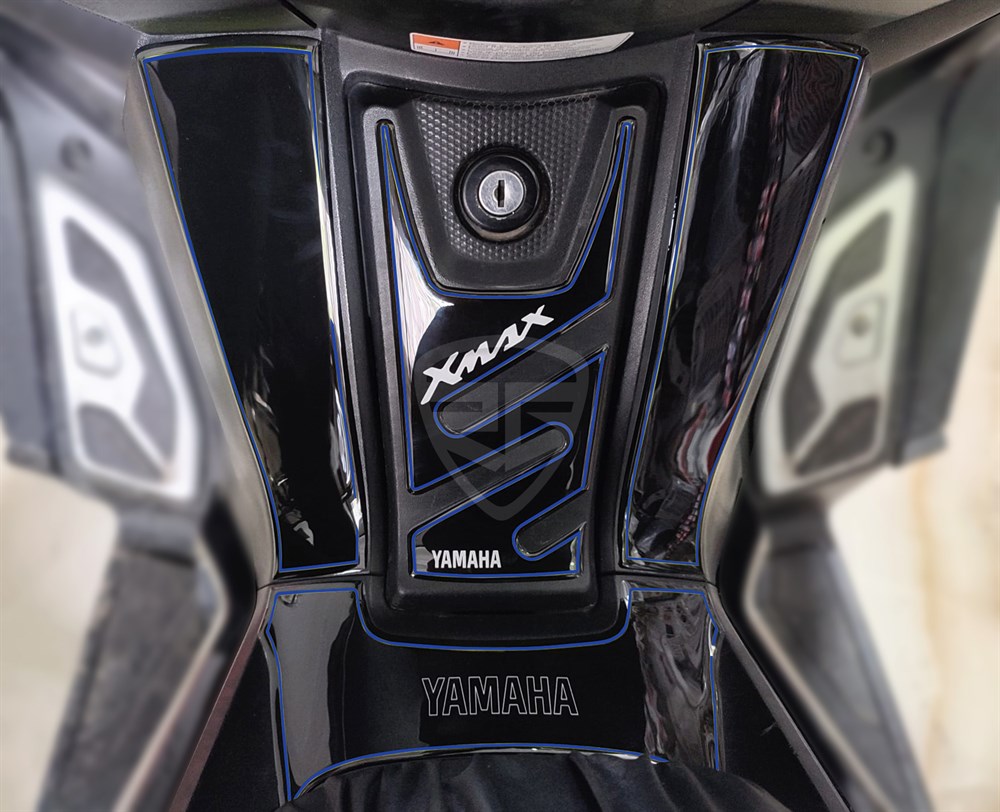 Yamaha Xmax 250 2014-2017 Full Tank Pad Seti Siyah Mavi