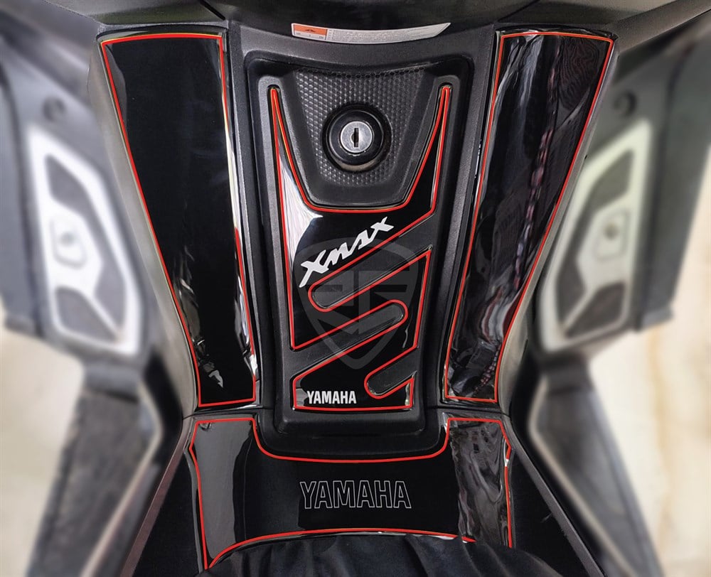 Yamaha Xmax 250 2014-2017 Full Tank Pad Seti Siyah Kırmızı