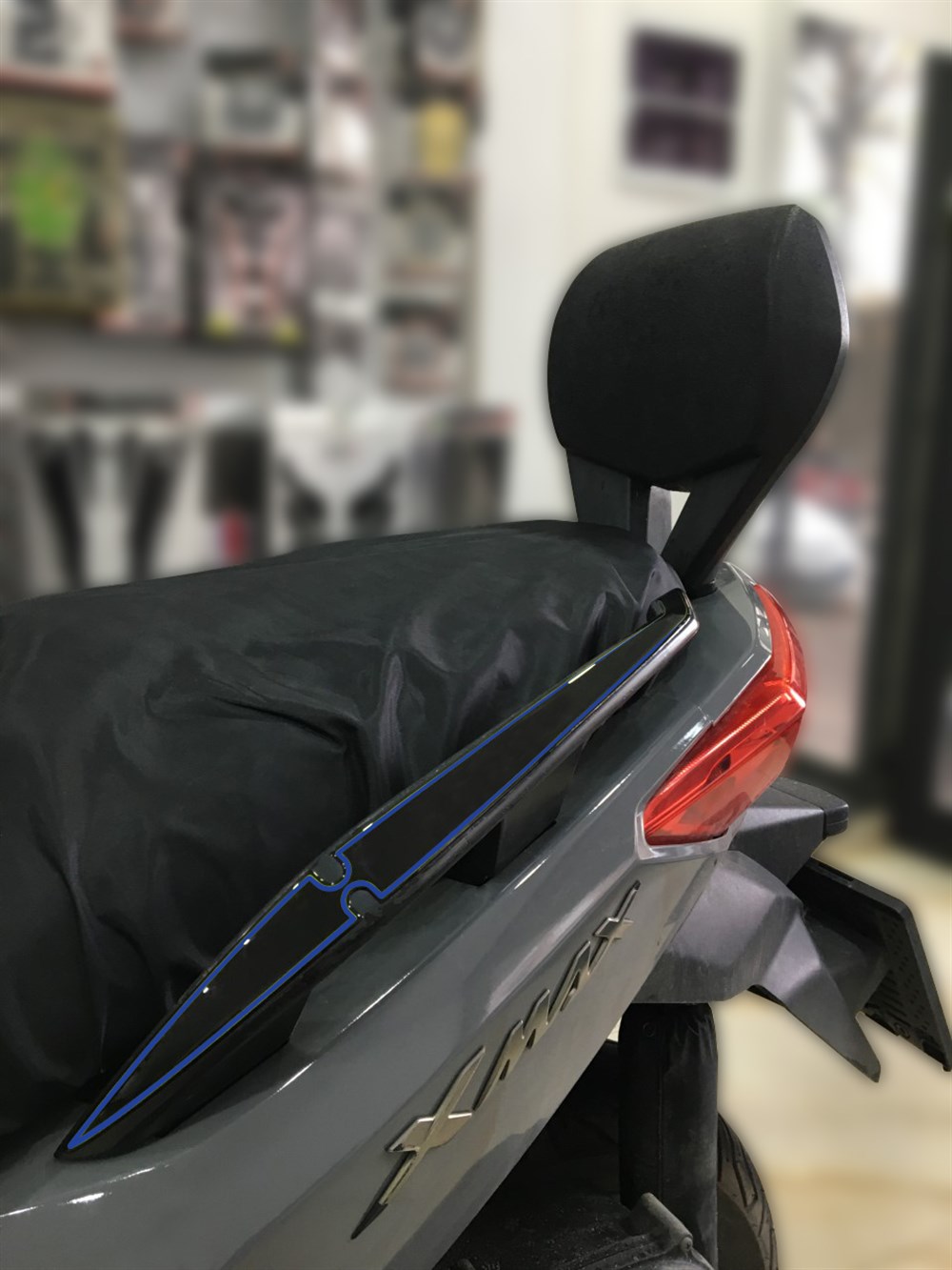 Yamaha Xmax 250 2014-2017 Kuyruk Koruyucu Pad Siyah Mavi