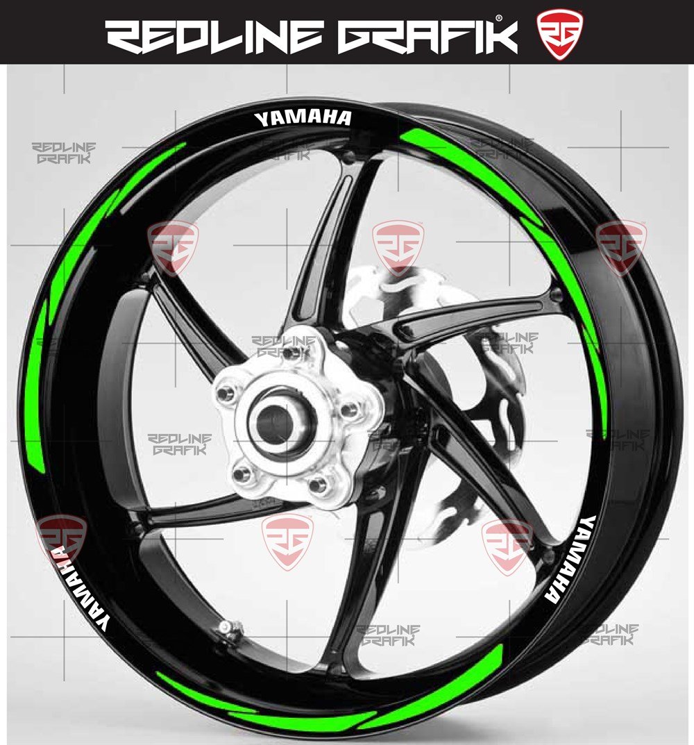 Yamaha Yazılı Floresan Yeşil Jant Şerit