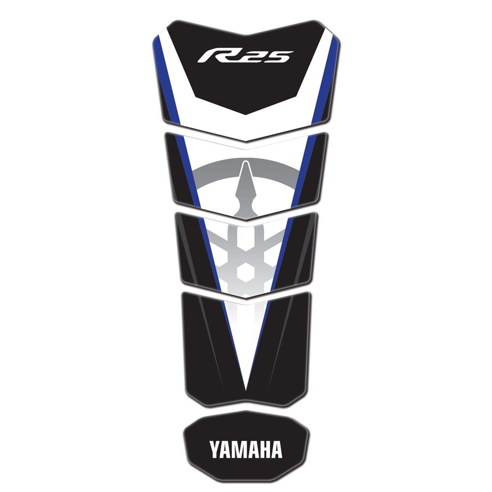 Yamaha Yzf R25 Race Blue Özel Tank Pad Redline Grafik